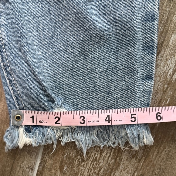 Cello Medium Blue Distressed High Rise straight Jeans - Picture 7 of 10